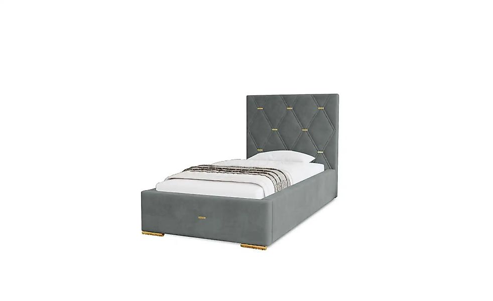 Polsterbett mit Stauraum  Gwithian ¦ grau ¦ Maße (cm): B: 95 H: 100 Betten günstig online kaufen