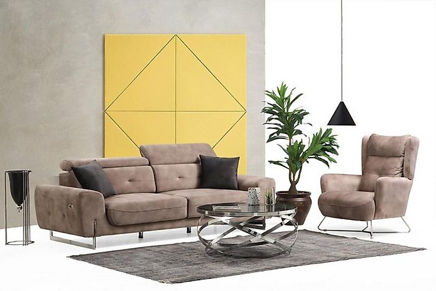 Xlmoebel Sofa Wohnzimmer-Sitzgruppe mit einem Dreisitzer-Sofa, Sofasessel u günstig online kaufen