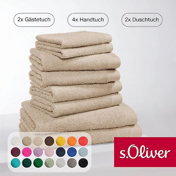 s.Oliver Handtuch Set »s.Oliver, Premium Qualität, 600 gr/m²«, Set, 8 tlg., günstig online kaufen