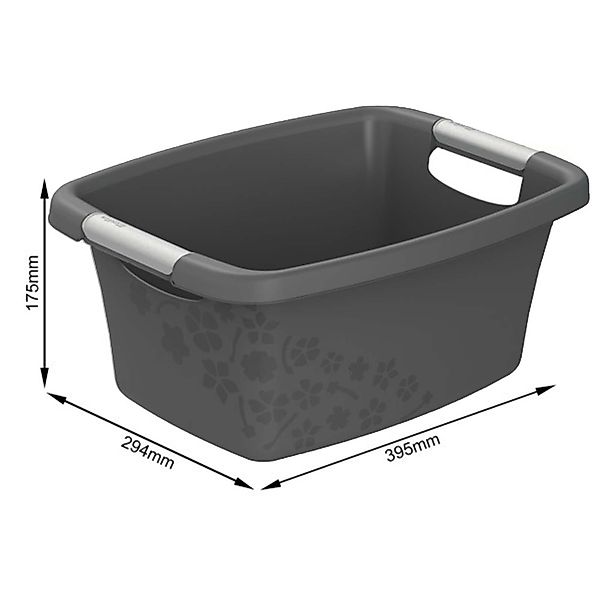 ROTHO Wäschewanne Flowers Wäschekorbset 3 tlg. günstig online kaufen
