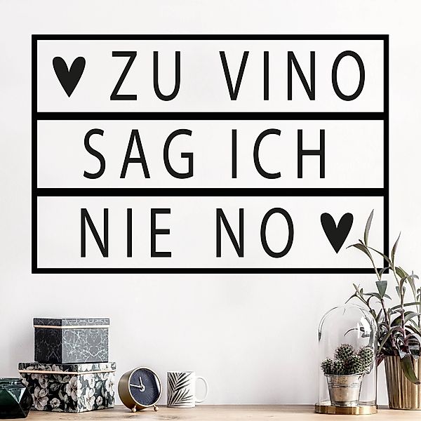 Wandtattoo Leuchtbox - Zu Vino sag ich nie no günstig online kaufen