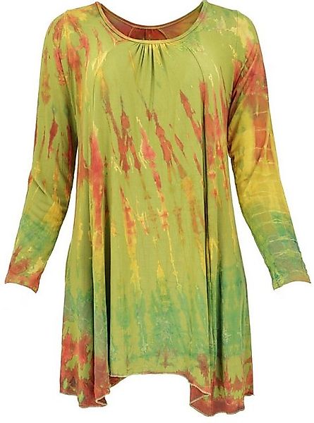 Guru-Shop Longbluse Batik langarm Tunika, Hippie chic - lemon alternative B günstig online kaufen