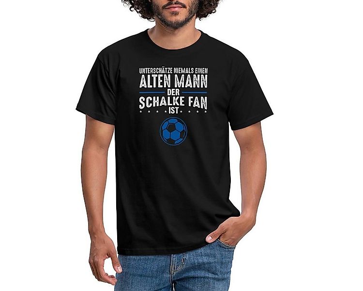 Spreadshirt T-Shirt Schalke Fan Alter Mann Fußball Fan Geschenk Männer T-Sh günstig online kaufen