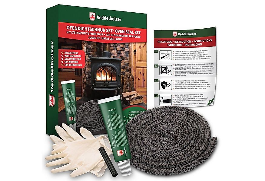 Veddelholzer Dichtungsband Ø6-14mm Ofendichtband Set Ofendichtung Kamindich günstig online kaufen