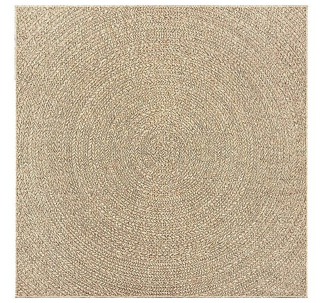 vidaXL Teppich Teppich ZIZUR 120x120 cm Jute-Optik Indoor und Outdoor, Quad günstig online kaufen