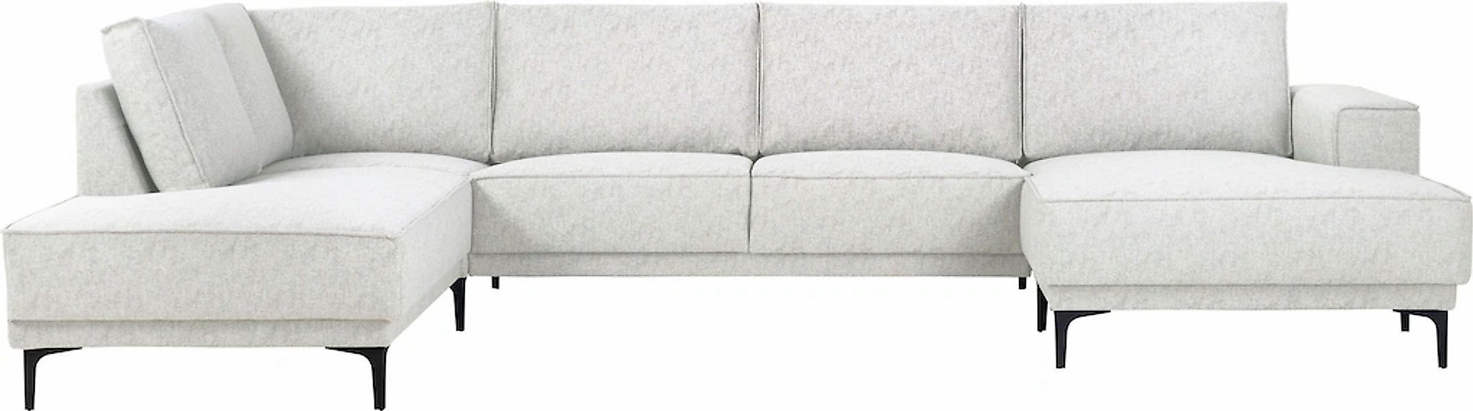 Places of Style Wohnlandschaft "XXL Sofa Oland, Struktur, Flachgewebe, Luxu günstig online kaufen