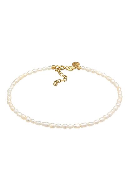 Elli Premium Fußkette Süßwasserperlen Klassik 925 günstig online kaufen