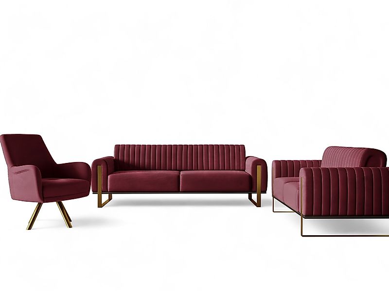 Fun Möbel Polstergarnitur Sofaset Designersofas VALERIE günstig online kaufen