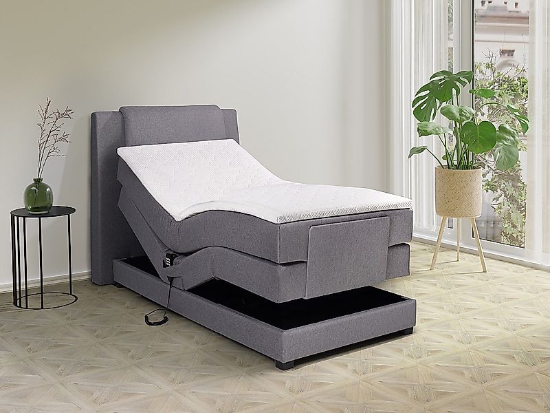 Boxspringbett mit Bettkopfteil + elektrischem Untergestell mit Relaxfunktio günstig online kaufen