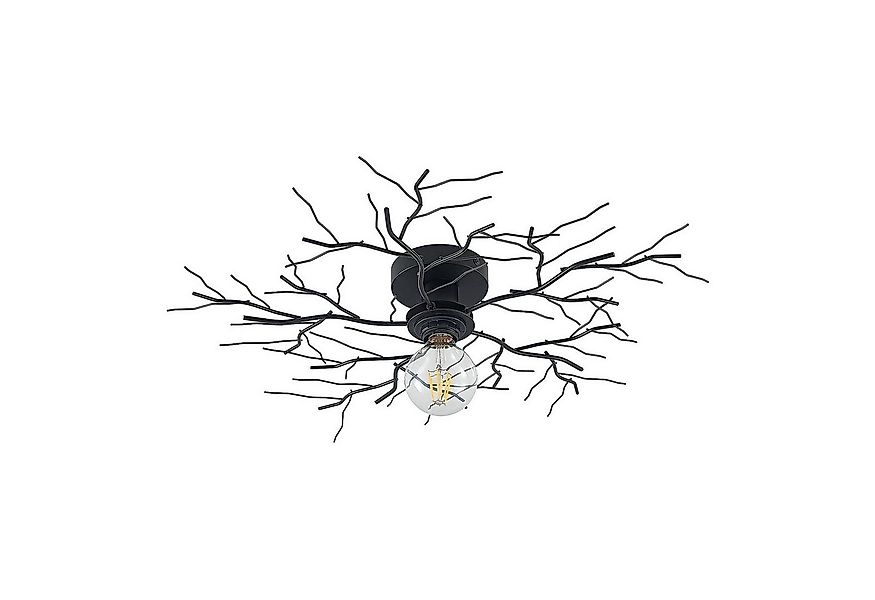 Lindby Deckenleuchten Vetki, Metall, Schwarz IP20, 1 x 60 W günstig online kaufen