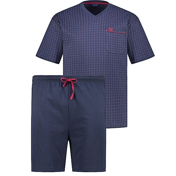 ADAMO Kurzer Schlafanzug aus Baumwolljersey Farbe dunkelblau Größe: 6XL günstig online kaufen