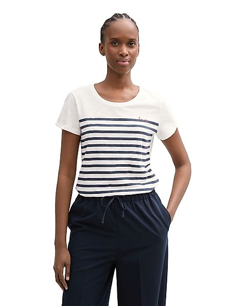 TOM TAILOR Denim T-Shirt mit Streifen günstig online kaufen