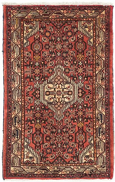morgenland Wollteppich »Hosseinabad Medaillon Rosso chiaro 125 x 78 cm«, re günstig online kaufen