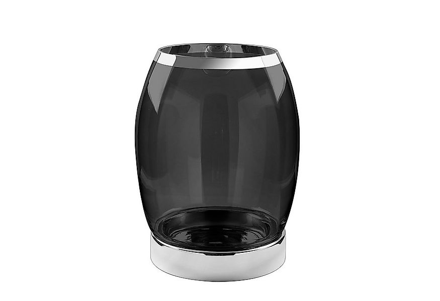 Fink Windlicht YORK Windlicht - H.29cm x D.22cm - silber/smoke - Eisen/Glas günstig online kaufen