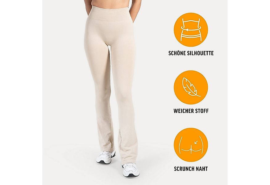 Smilodox Leggings Aylin Schlaghose Sportleggings Scrunch Booty Push UP Frei günstig online kaufen