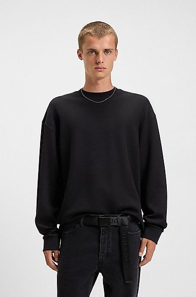HUGO Blue Langarmshirt Nuwolo Rundhalsausschnitt, lässig geschnitten, Logo- günstig online kaufen