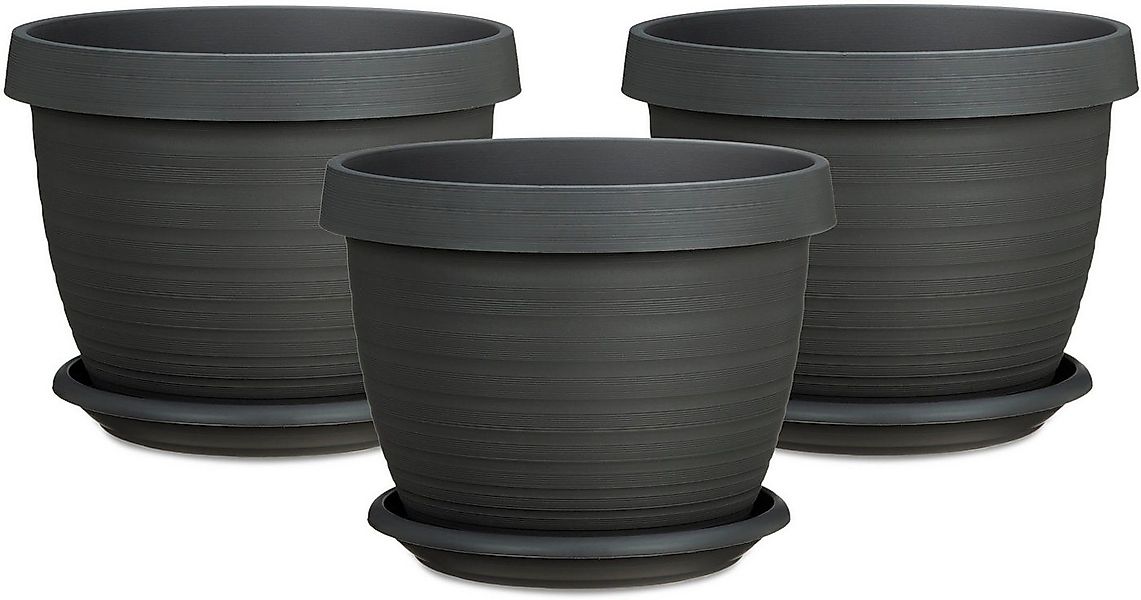 Scheurich Blumentopf Country Star 40 (Set, 3 St), mit Untersetzern günstig online kaufen