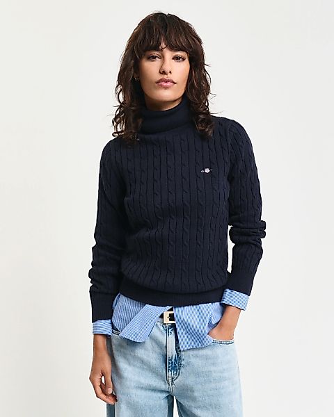 Gant Rollkragenpullover STRETCH COTTON CABLE TURTLENECK günstig online kaufen