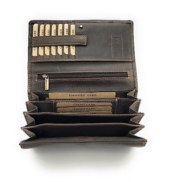 JOCKEY CLUB Geldbörse echt Leder Damen Portemonnaie mit RFID Schutz vintage günstig online kaufen