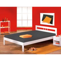 Massivholzbett aus Kiefer Weiß Jugendzimmer günstig online kaufen