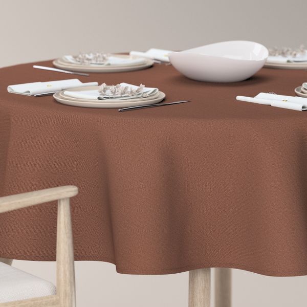 Runde Tischdecke, braun, Loneta (133-09) günstig online kaufen