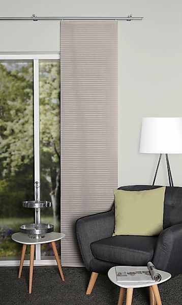 HOME WOHNIDEEN Schiebegardine "TURIN" Klettband 1 Stk. tlg. günstig online kaufen