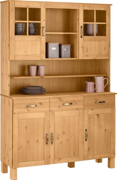 Home affaire Küchenbuffet "Alby" Breite 125 cm, 2 Glastüren, 2 Schubladen günstig online kaufen