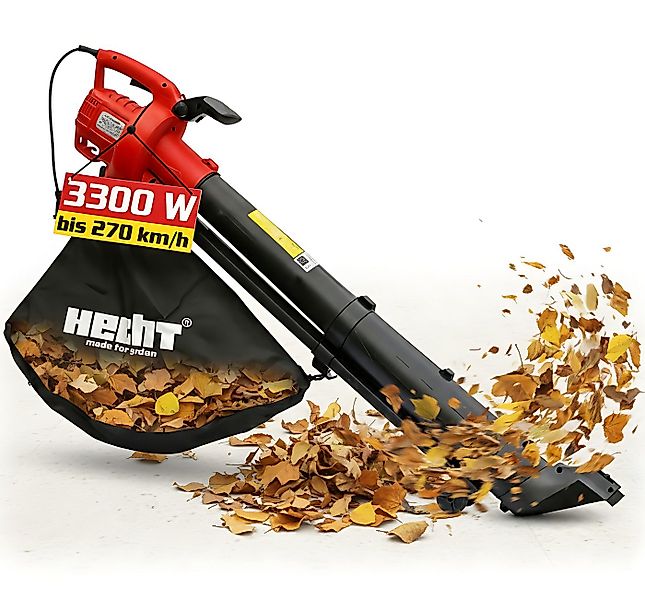 Hecht Elektro-Laubbläser 3in1 Laubbläser 3300W 45 Liter Fangkorb 3,2 kg, 10 günstig online kaufen