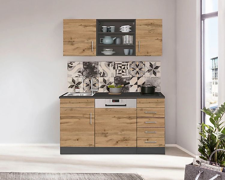 HELD MÖBEL Pantryküche "Mali", Breite 150 cm, mit E-Geräten günstig online kaufen