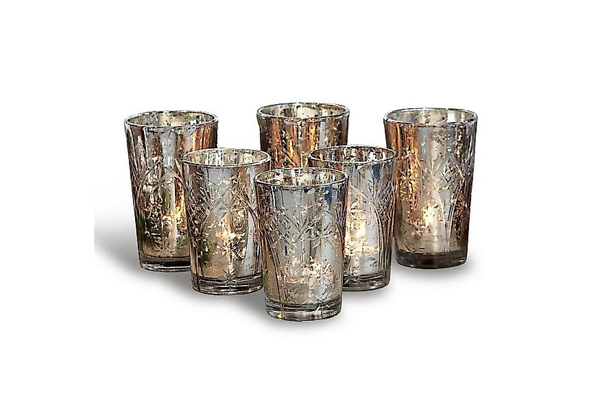 Mirabeau Weihnachtsfigur Windlichter 6er Set Latona antiksilber (6er Set, 6 günstig online kaufen