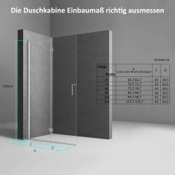 Boromal Duschwand Glas für dusche Duschabtrennung günstig online kaufen