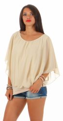CLEO STYLE Schlupfbluse Damen Chiffon Bluse günstig online kaufen