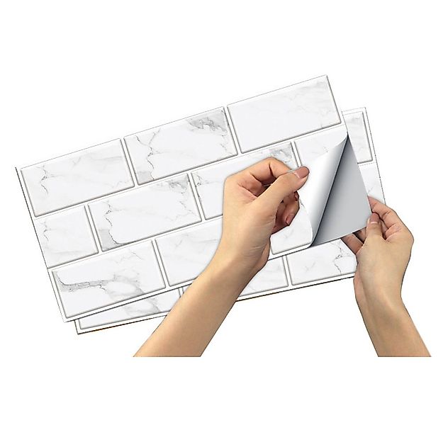 Coonoor Fliesenaufkleber 12 Stück 15x30cm, Fliesenaufkleber, selbstklebende günstig online kaufen