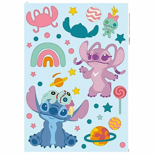 Komar Wandtattoo "Stitch World - Größe 50 x 70 cm", (35 St.), selbstklebend günstig online kaufen