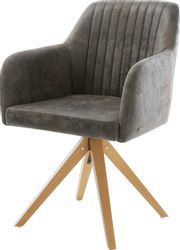 DELIFE Polsterstuhl Greg-Flex, Holzgestell kantig Natur günstig online kaufen