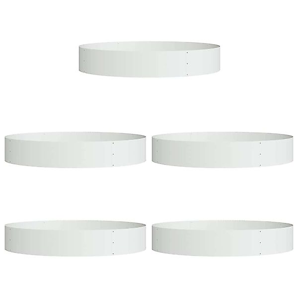 vidaXL Blumentopf Gartenpflanzer 5 pcs Weiß günstig online kaufen