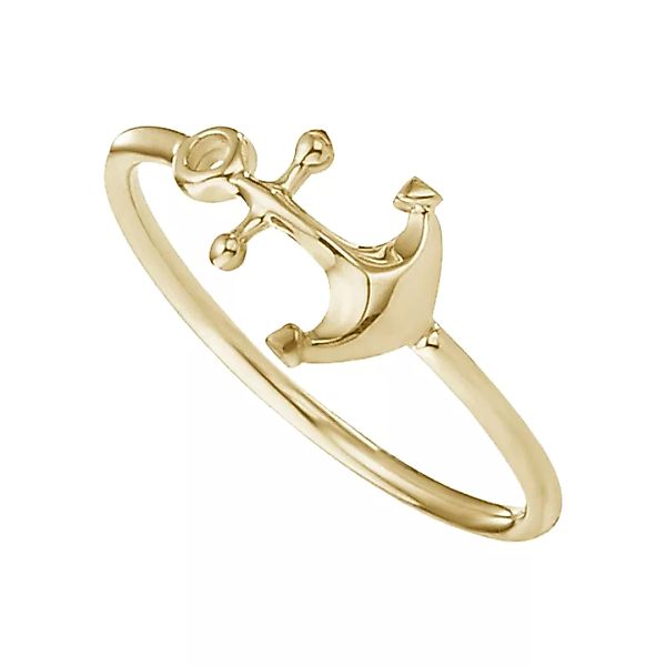 CAÏ Fingerring "925/- Silber vergoldet Anker" günstig online kaufen
