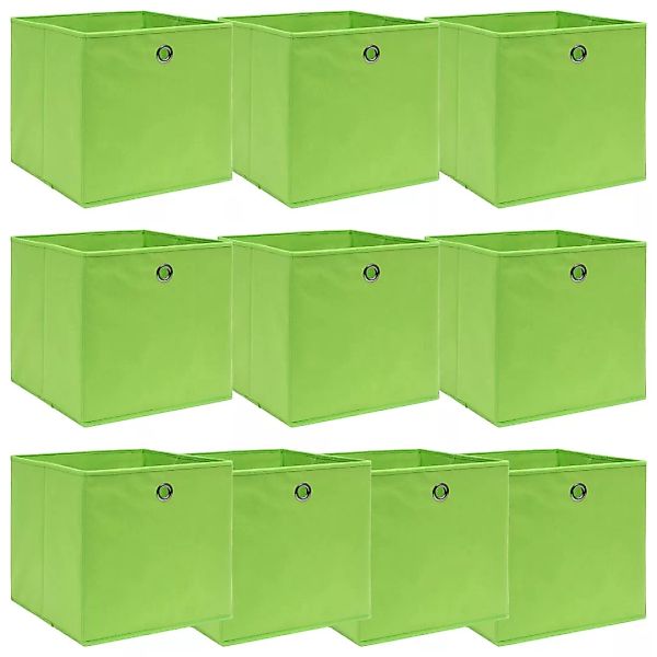 Aufbewahrungsboxen 10 Stk. Grün 32ã32ã32 Cm Stoff günstig online kaufen