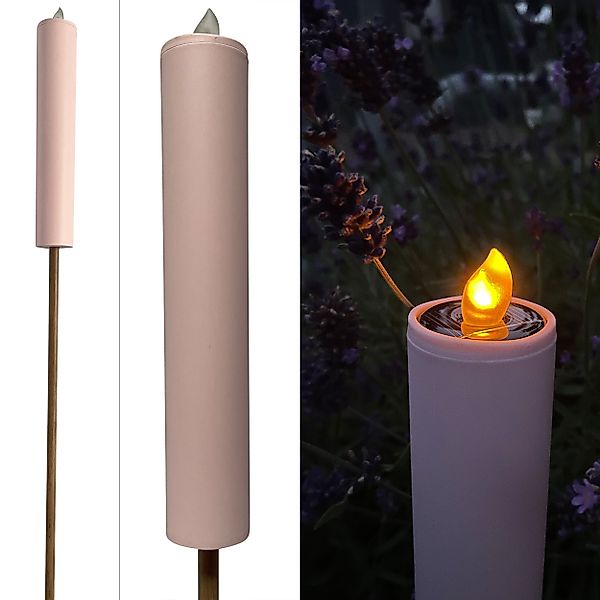 Online-Fuchs LED Solarleuchte Kerzen mit Solar LED Flamme Beet, Gartensteck günstig online kaufen