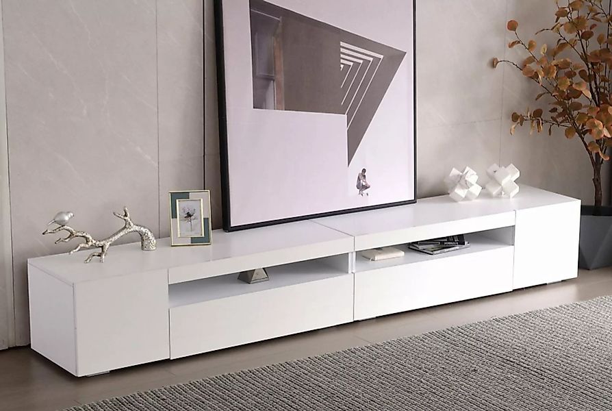 OKWISH TV-Schrank Moderner TV-Schrank, helles Panel, variable LED-Beleuchtu günstig online kaufen