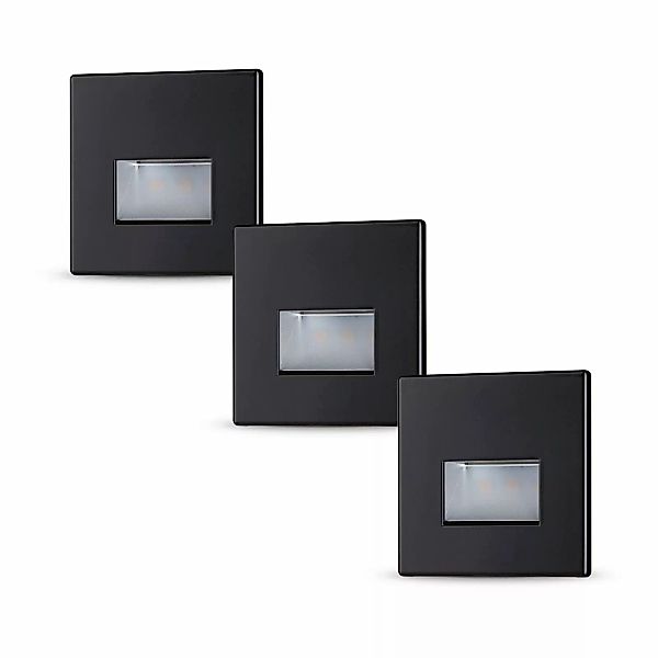 Paulmann "Bundle LED Wandeinbauleuchte Edge eckig 80x5mm 3x1,2W 3x50lm 230V günstig online kaufen