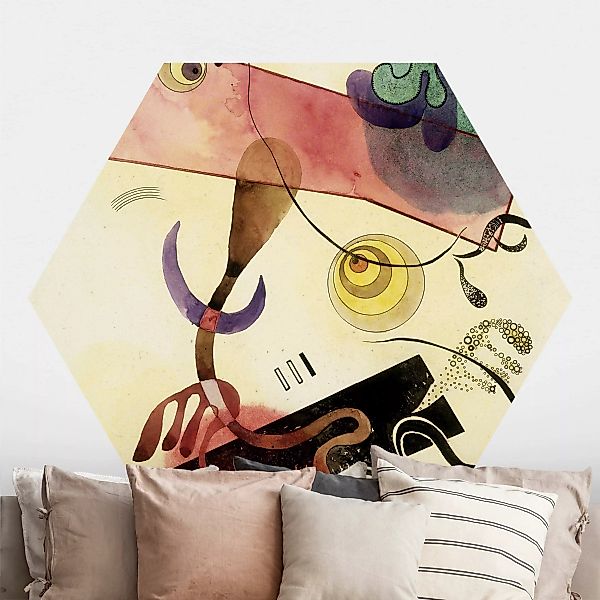 Hexagon Fototapete selbstklebend Wassily Kandinsky - Taches günstig online kaufen