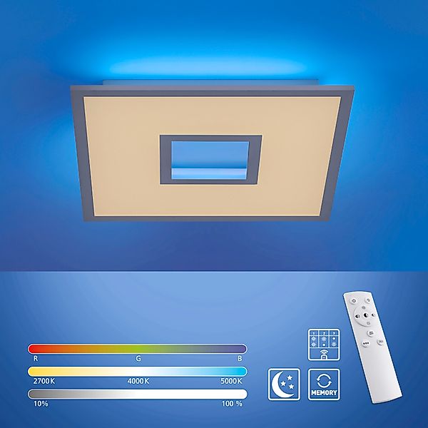 JUST LIGHT LED Deckenleuchte »RECESS«, 1 flammig, Leuchtmittel LED-Board günstig online kaufen