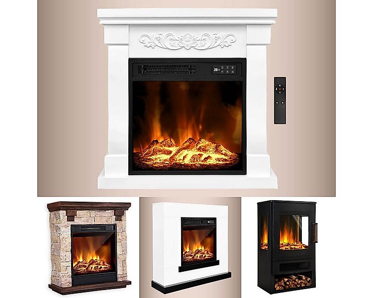 AMBINESS Elektrokamin 2 Heizstufen, 900W - 2000W, LED - 3D Flammeneffekt mi günstig online kaufen