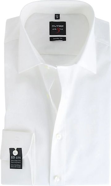 OLYMP Level Five Hemd Body Fit Extra Lange Ärmel Off-White - Größe 39 günstig online kaufen