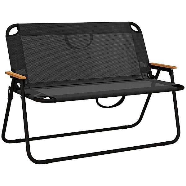 Outsunny Campingstuhl Sitzbank Klappbare 2-Sitzer Campingbank günstig online kaufen