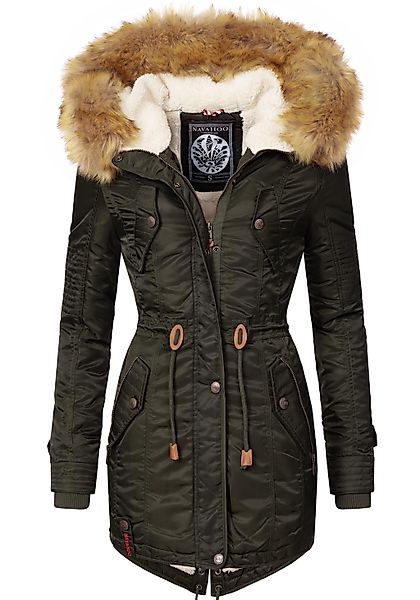 Navahoo Wintermantel "La Viva", hochwertiger Winterparka mit großem Kunstfe günstig online kaufen