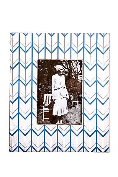 Bilderrahmen Vintage 13 x 18 cm, Blau - Weiß günstig online kaufen