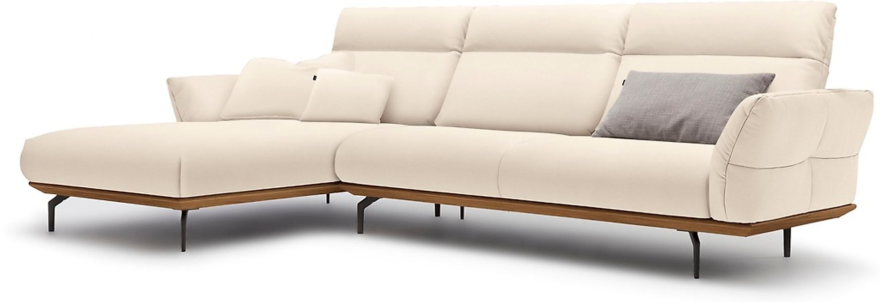Creation BY ROLF BENZ Ecksofa "CR.460" Sockel in Nussbaum, Winkelfüße in Um günstig online kaufen
