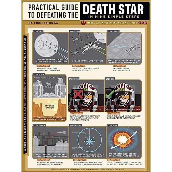 Komar Wandbild Star Wars Death Star Defeating Guide 30 cm x 40 cm Grau günstig online kaufen